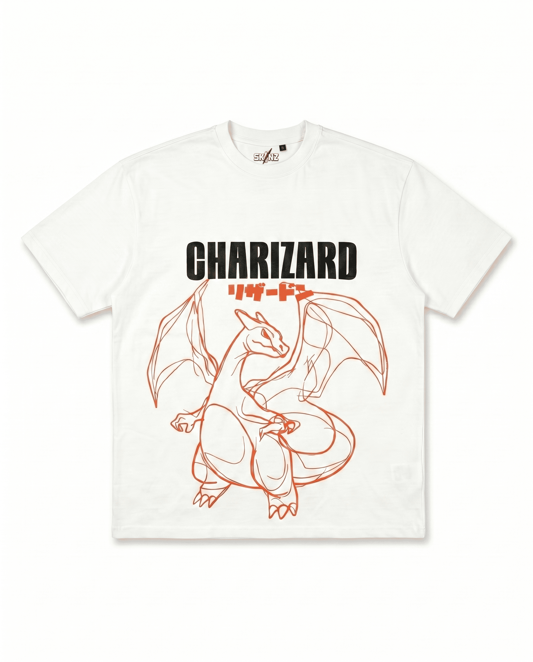 Ultra_realistic_ecommerce_appa_Nano_Banana_2_82926 Charizard White Skinned T-Shirt - Image 1